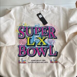 Cream Super Bowl LX Graphic Men's Sweater